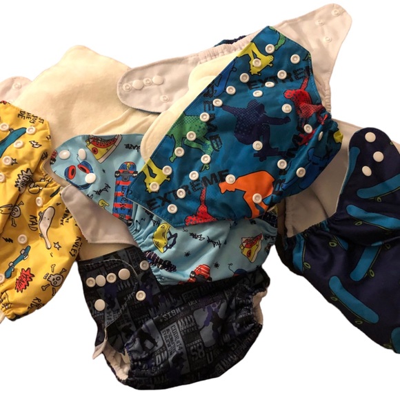 5 Pairs Anmababy Cloth Diapers Bundle - Picture 1 of 8